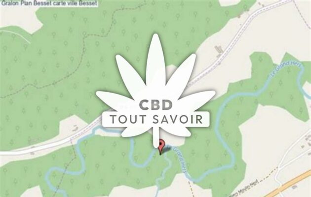 Village à Besset avec feuille Cannabis CBD