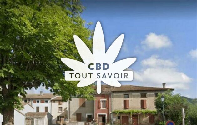 Village à Coutens avec feuille Cannabis CBD