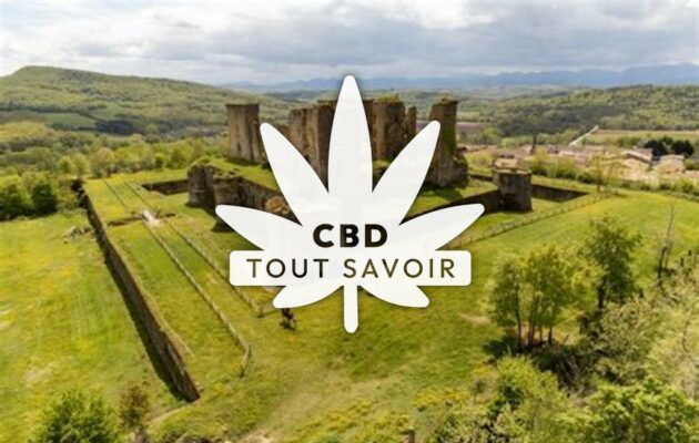 Village à Lagarde avec feuille Cannabis CBD