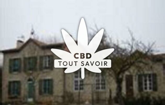 Village à Malegoude avec feuille Cannabis CBD