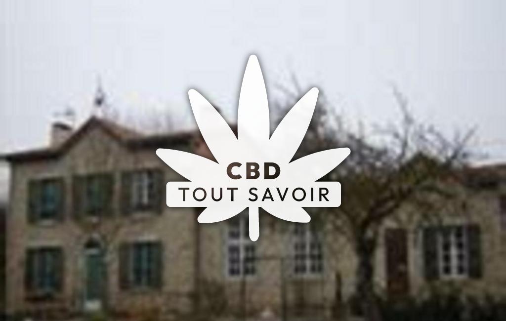 Village à Malegoude avec feuille Cannabis CBD