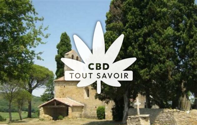 Village à Sainte-Foi avec feuille Cannabis CBD