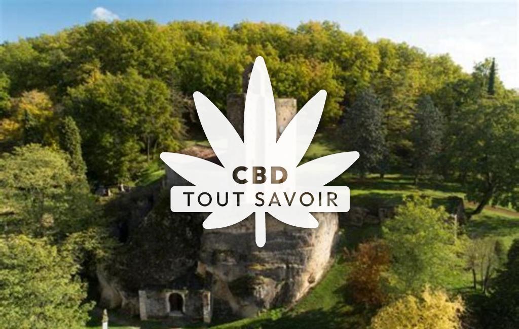 Village à Vals avec feuille Cannabis CBD