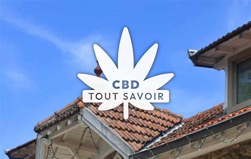 Village à Brie avec feuille Cannabis CBD