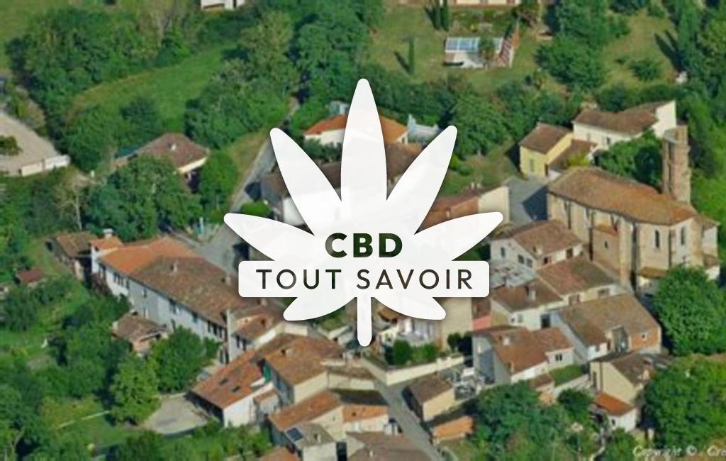 Village à Cante avec feuille Cannabis CBD