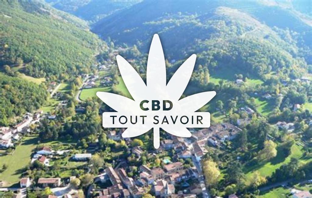 Village à Sor avec feuille Cannabis CBD