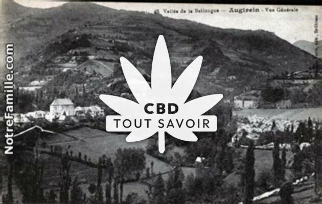 Village à Augirein avec feuille Cannabis CBD