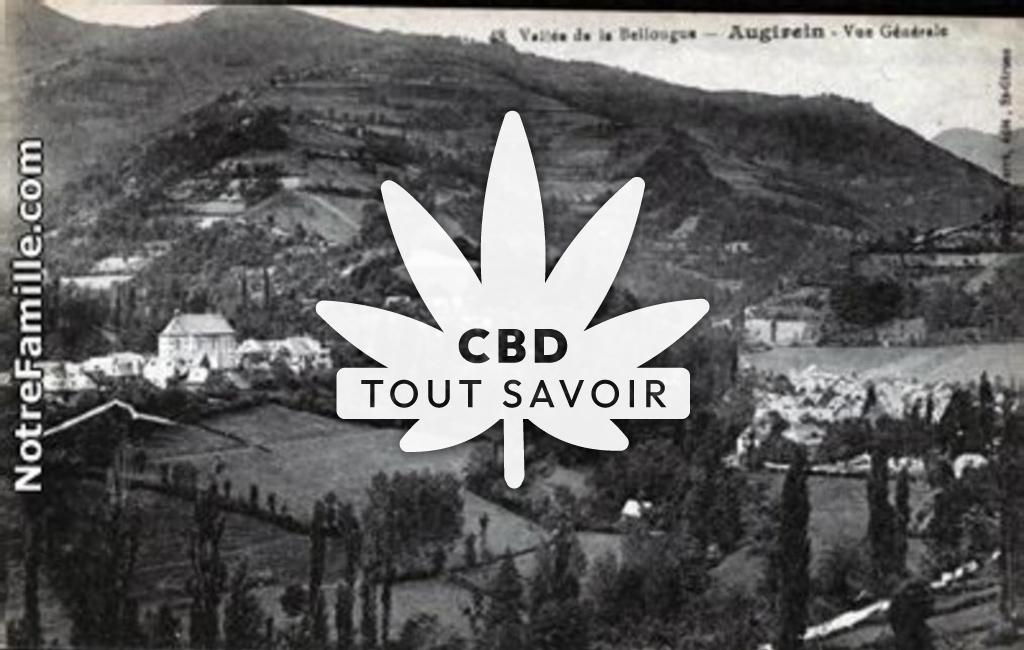 Village à Augirein avec feuille Cannabis CBD