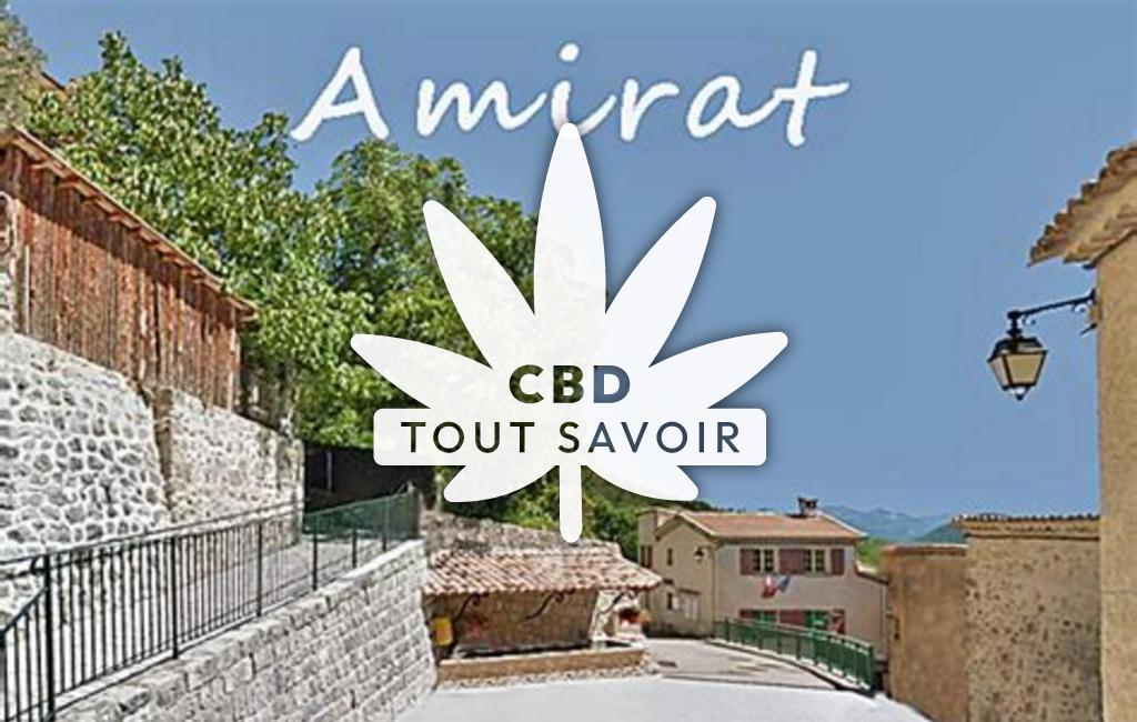 Village à Amirat avec feuille Cannabis CBD