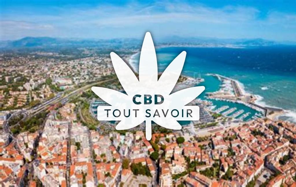 Village à Antibes avec feuille Cannabis CBD