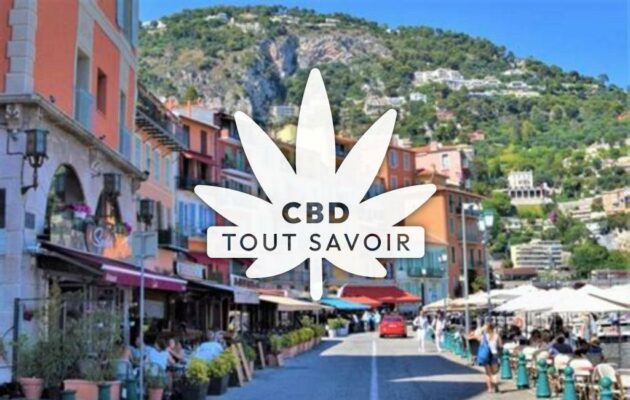 Village à Beaulieu-sur-Mer avec feuille Cannabis CBD