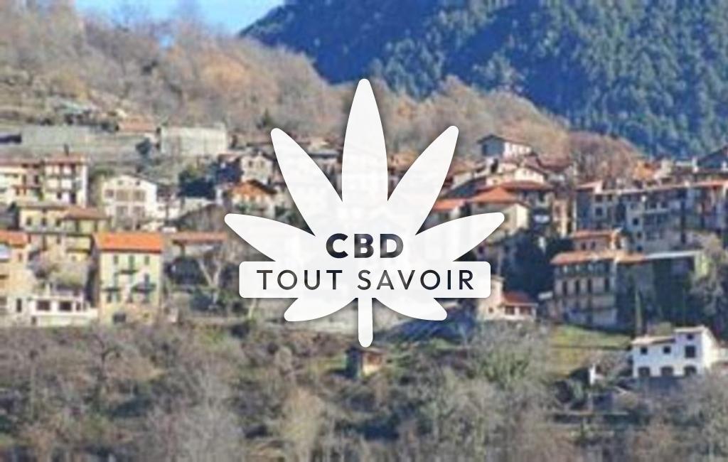 Village à Belvedere avec feuille Cannabis CBD