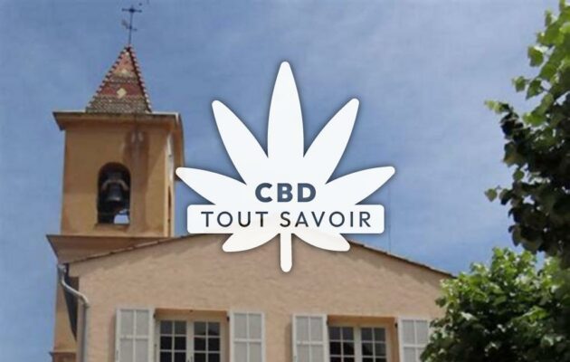 Village à Bendejun avec feuille Cannabis CBD