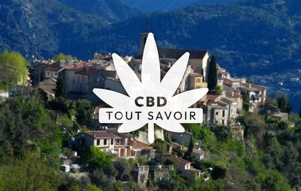 Village à Bouyon avec feuille Cannabis CBD