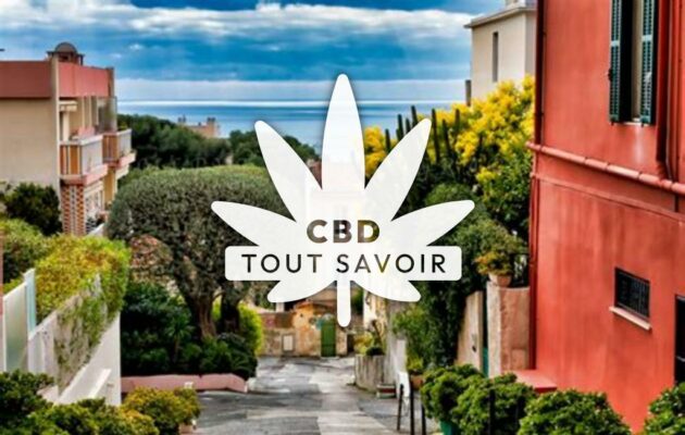 Village à Cap-D'Ail avec feuille Cannabis CBD