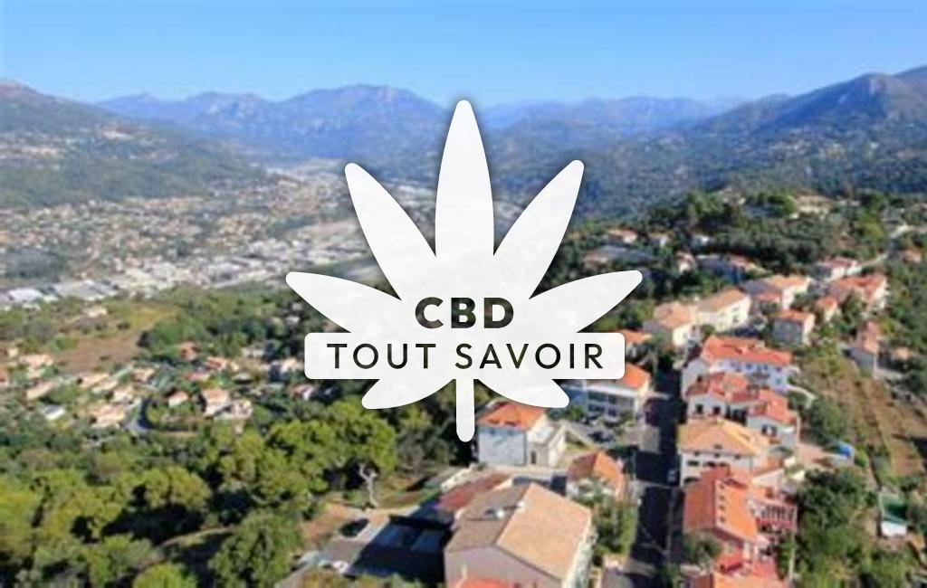 Village à Colomars avec feuille Cannabis CBD