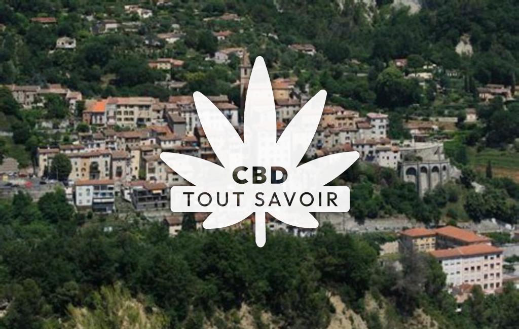 Village à Contes avec feuille Cannabis CBD