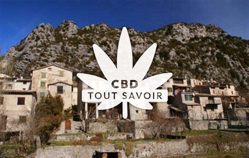 Village à Gars avec feuille Cannabis CBD