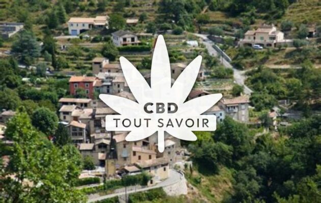 Village à La-Tour avec feuille Cannabis CBD