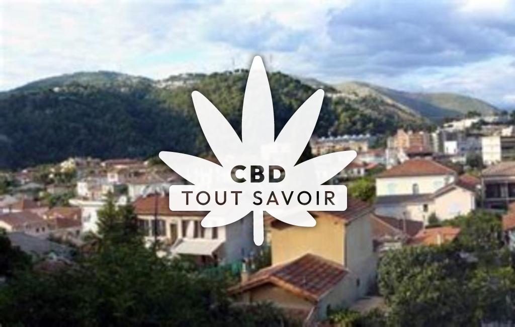 Village à La-Trinite avec feuille Cannabis CBD