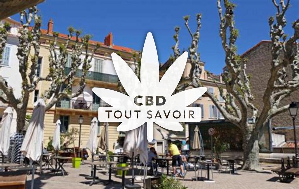 Village à Le-Cannet avec feuille Cannabis CBD