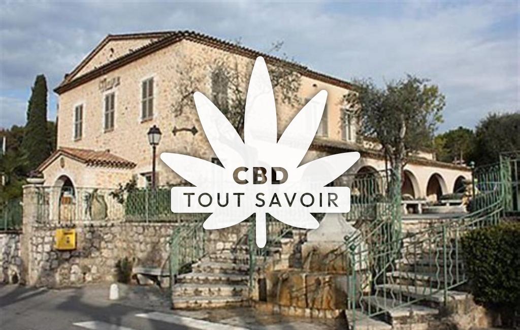 Village à Le-Rouret avec feuille Cannabis CBD