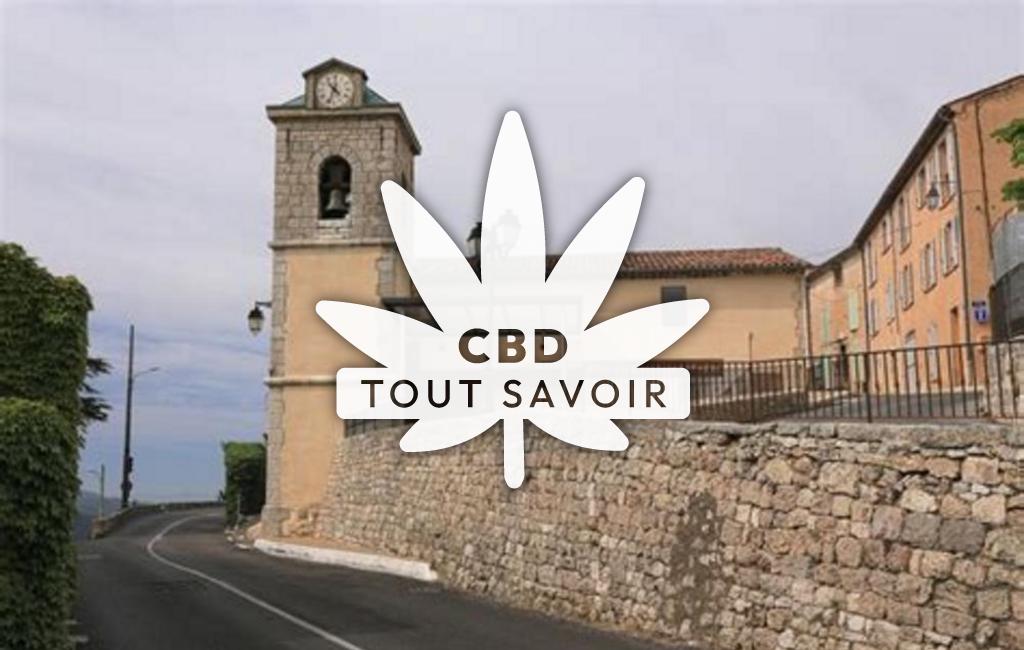 Village à Le-Tignet avec feuille Cannabis CBD