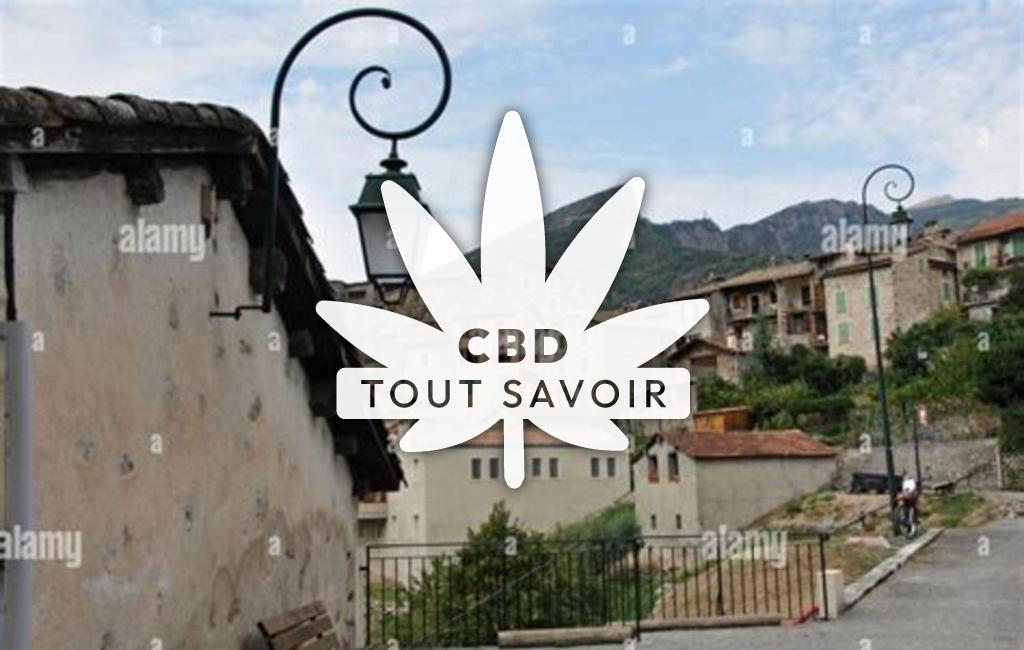 Village à Marie avec feuille Cannabis CBD