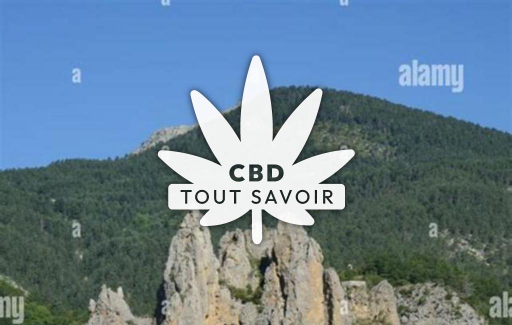 Village à Peone avec feuille Cannabis CBD