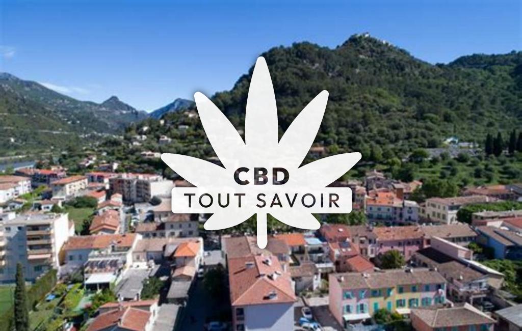 Village à Saint-Martin-du-Var avec feuille Cannabis CBD