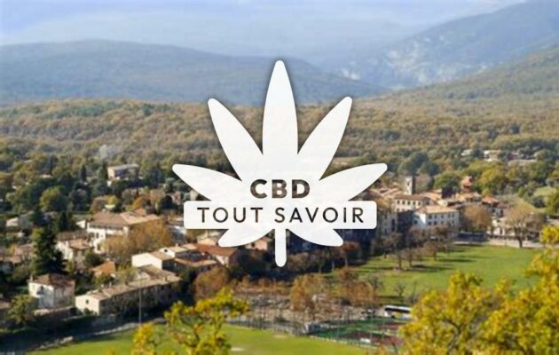 Village à Saint-Vallier-de-Thiey avec feuille Cannabis CBD