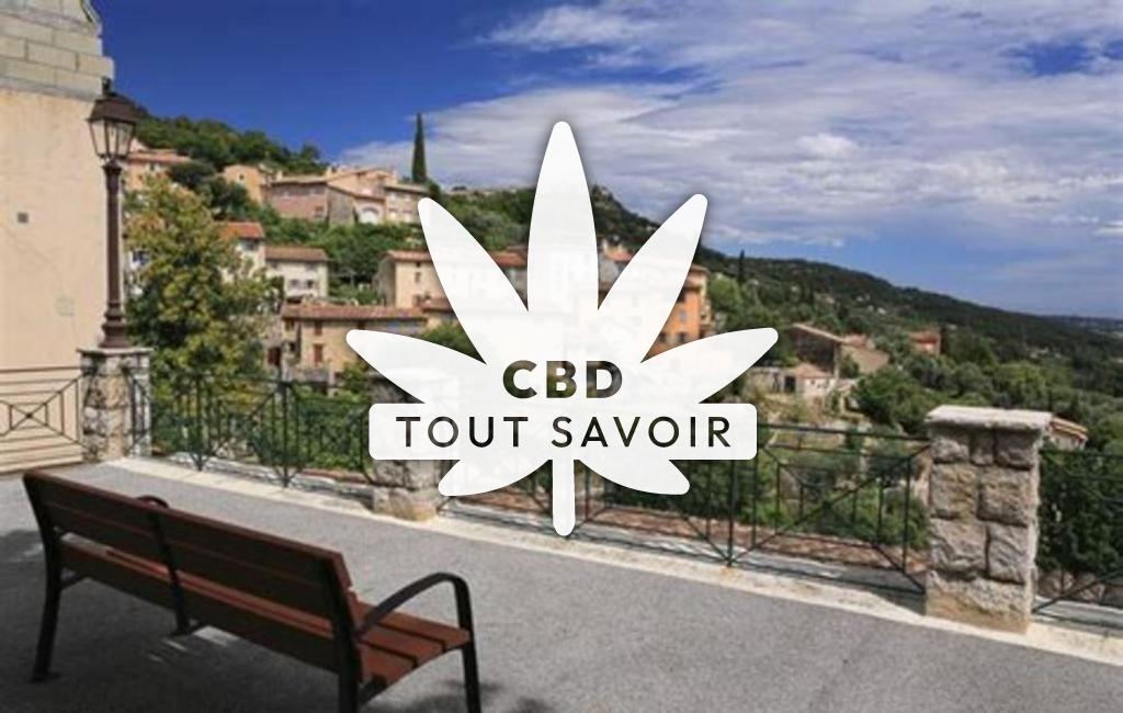 Village à Speracedes avec feuille Cannabis CBD