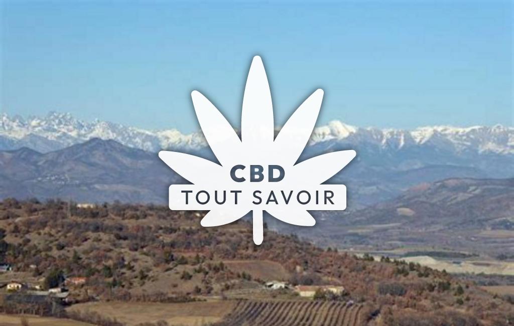 Village à Upaix avec feuille Cannabis CBD