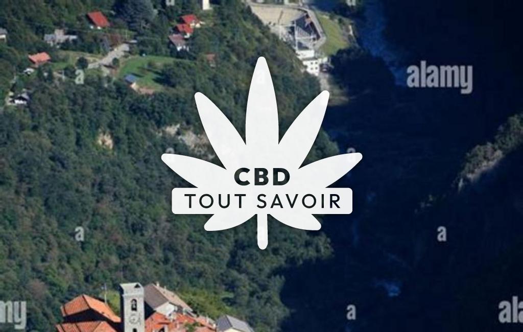 Village à Venanson avec feuille Cannabis CBD