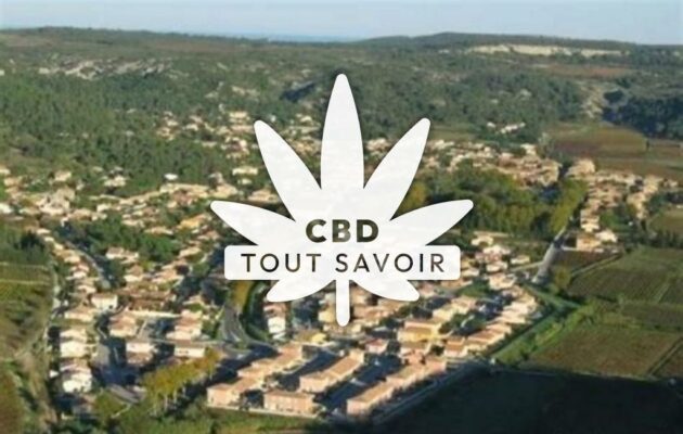 Village à Armissan avec feuille Cannabis CBD