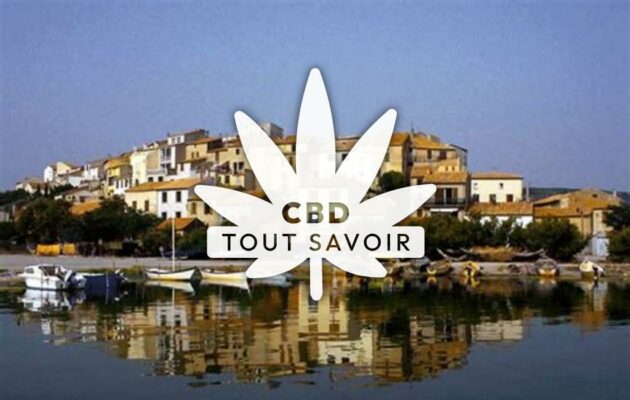 Village à Sigean avec feuille Cannabis CBD