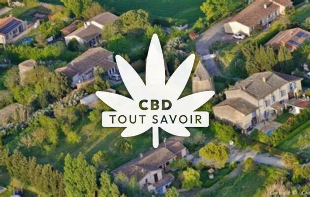 Village à Pexiora avec feuille Cannabis CBD