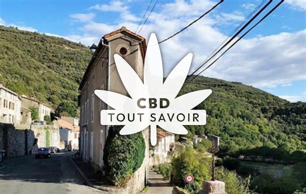 Village à Citou avec feuille Cannabis CBD