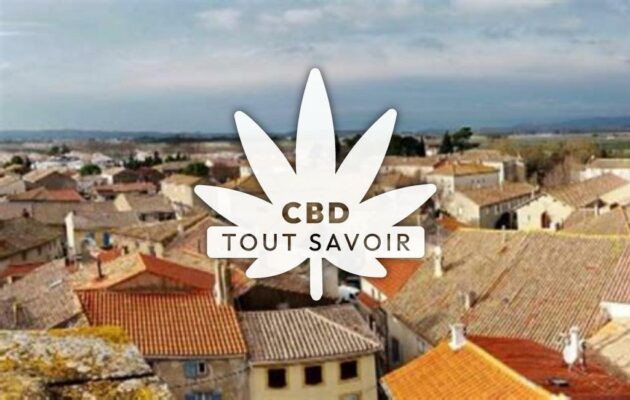 Village à Cruscades avec feuille Cannabis CBD