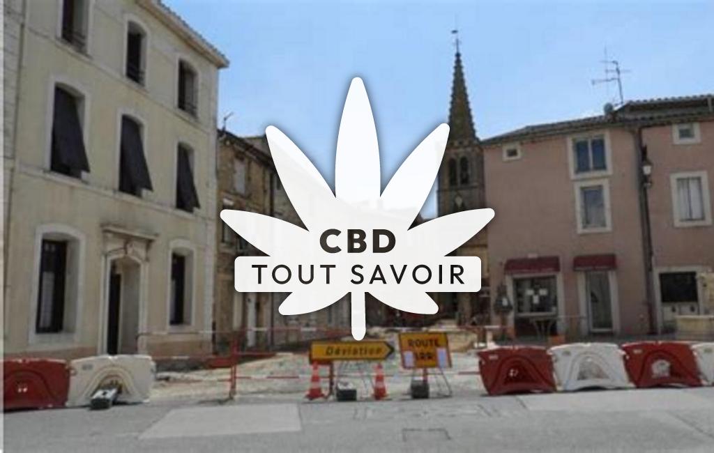 Village à Nevian avec feuille Cannabis CBD