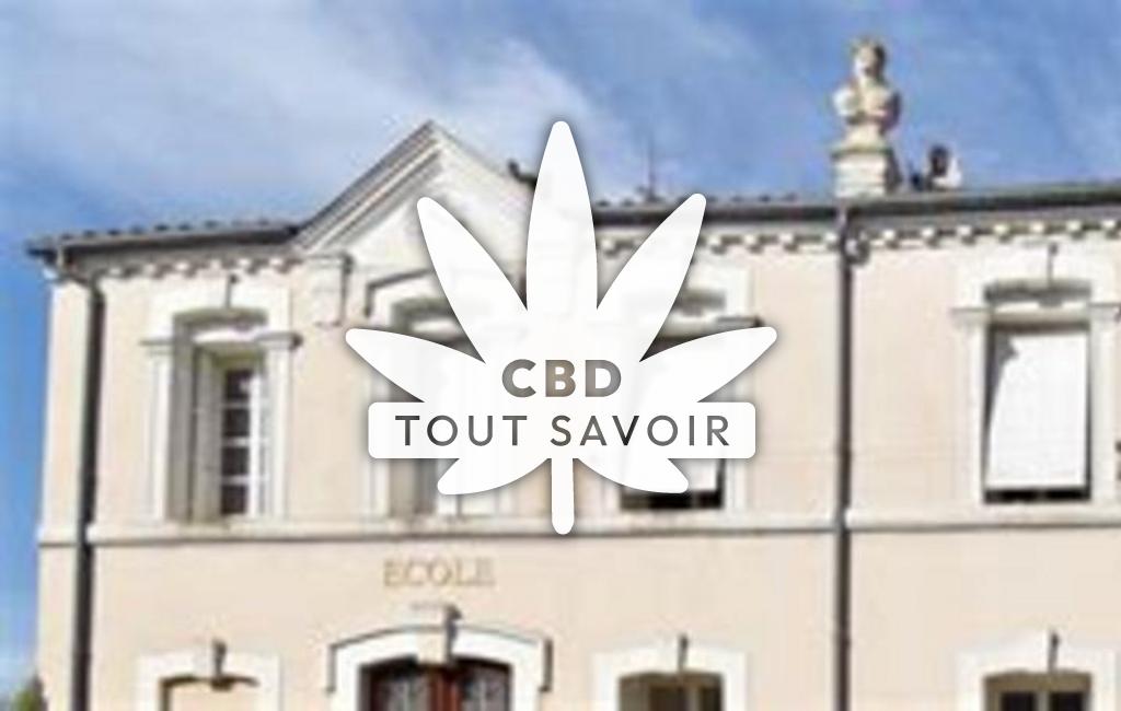 Village à Villedaigne avec feuille Cannabis CBD