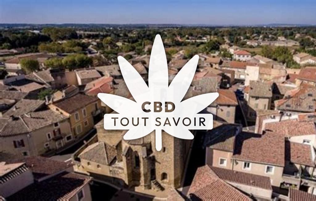 Village à Jonquieres avec feuille Cannabis CBD