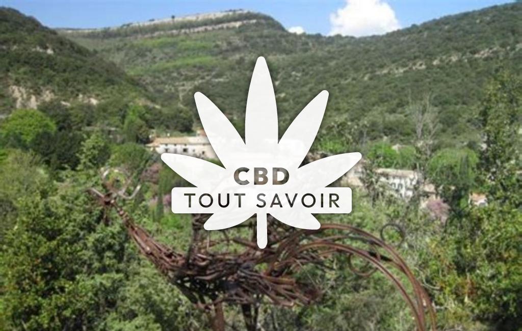 Village à Mayronnes avec feuille Cannabis CBD