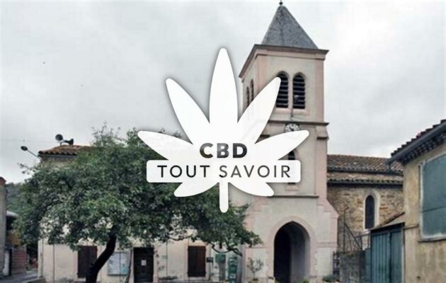 Village à Rieux-en-Val avec feuille Cannabis CBD