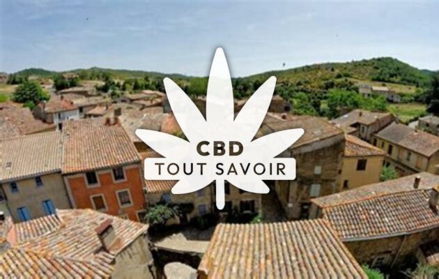 Village à Saint-Martin-des-Puits avec feuille Cannabis CBD