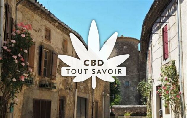 Village à Servies-en-Val avec feuille Cannabis CBD