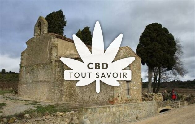 Village à Talairan avec feuille Cannabis CBD