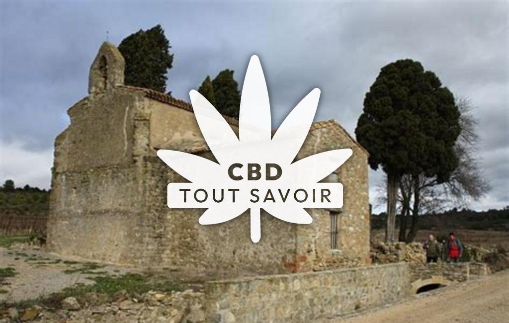 Village à Talairan avec feuille Cannabis CBD