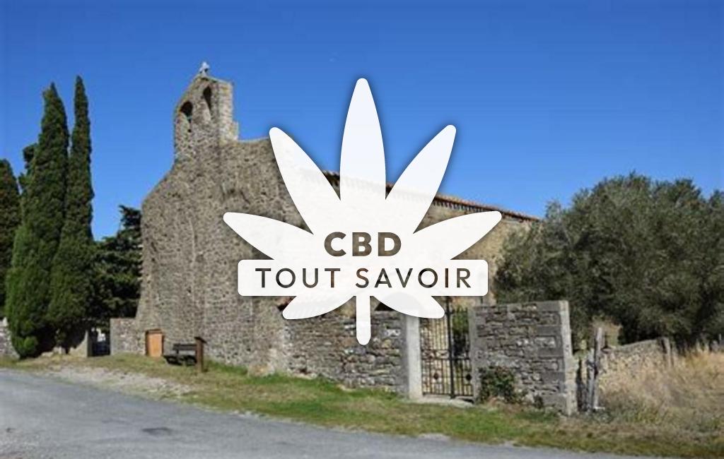 Village à Villar-en-Val avec feuille Cannabis CBD