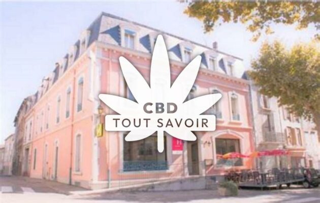 Village à Montjardin avec feuille Cannabis CBD